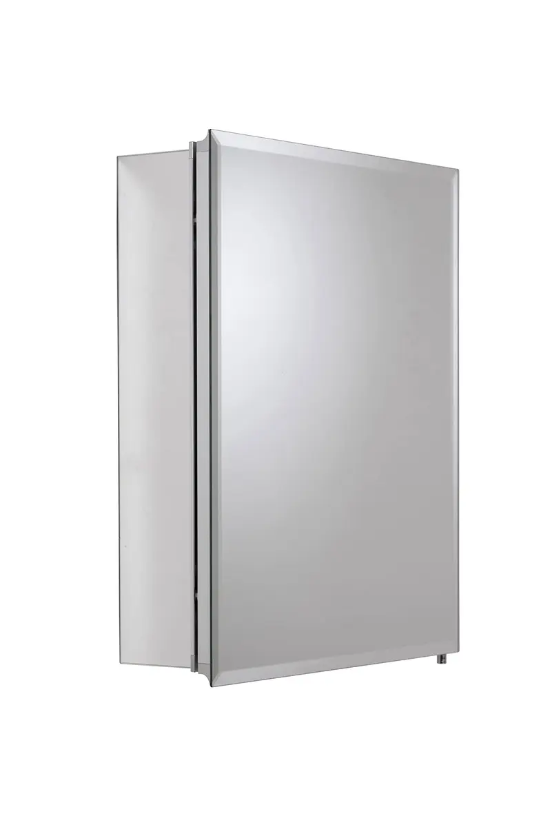 Croydex Winster Single Door Medicine Cabinet 52cm (20") x 41cm (16") | Recessed or Surface Mount Aluminum - view 4
