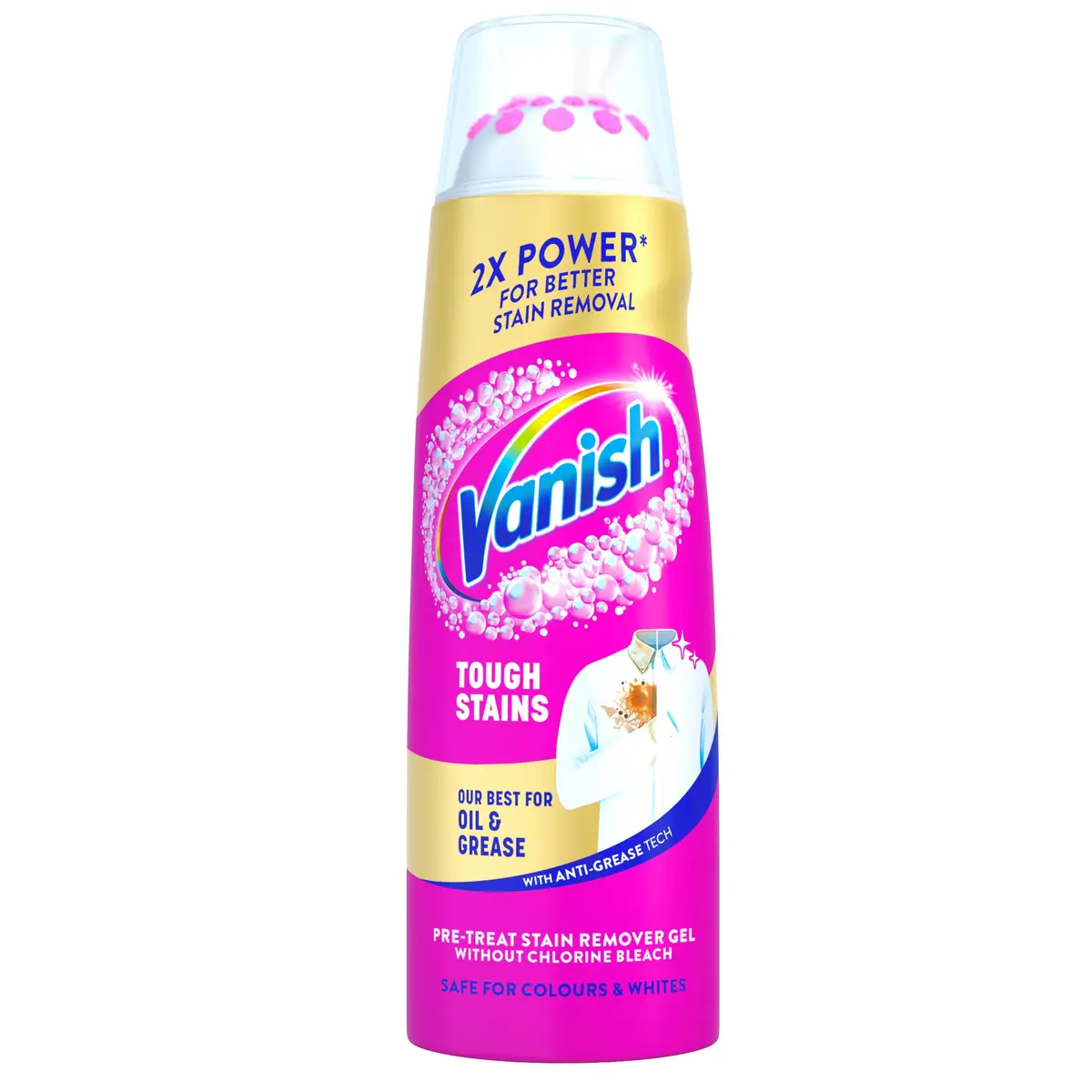 Vanish Pre Treat Stain Remover Gel, 200ml | Fast-Acting Grease & Oil Stain Remover - main product image
