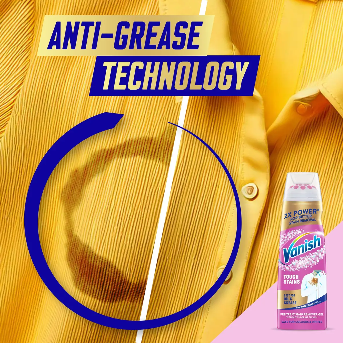 Vanish Pre Treat Stain Remover Gel, 200ml | Fast-Acting Grease & Oil Stain Remover - view 5