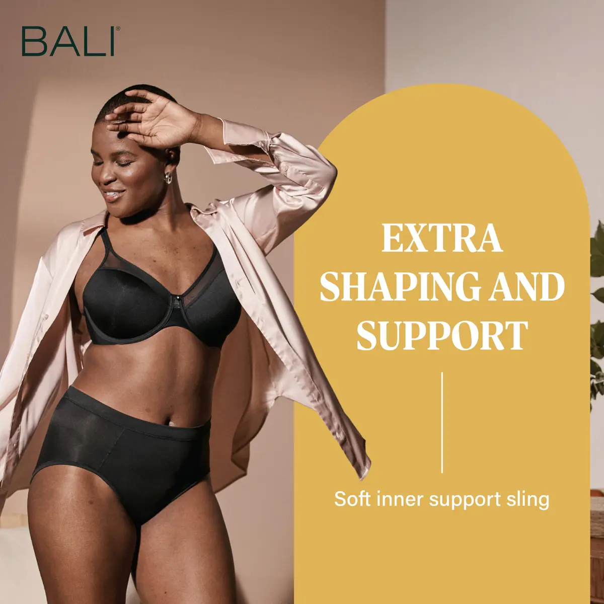 Bali Women's One Smooth U Ultra Light Illusion Neckline Underwire Bra, 36C | Seamless Support for Everyday Comfort - view 5