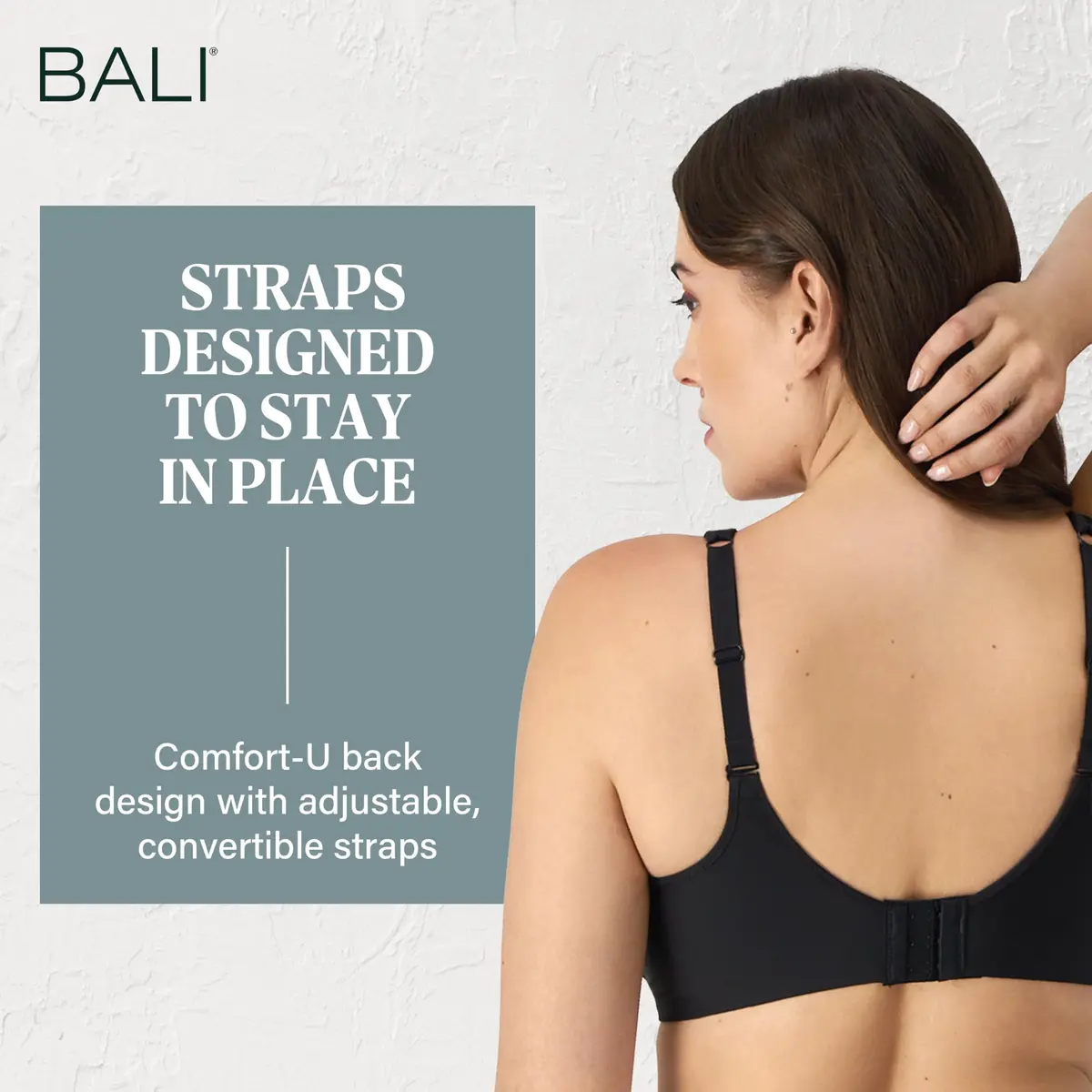 Bali Women's One Smooth U Ultra Light Illusion Neckline Underwire Bra, Black, 34D | Seamless, Breathable Support - view 7