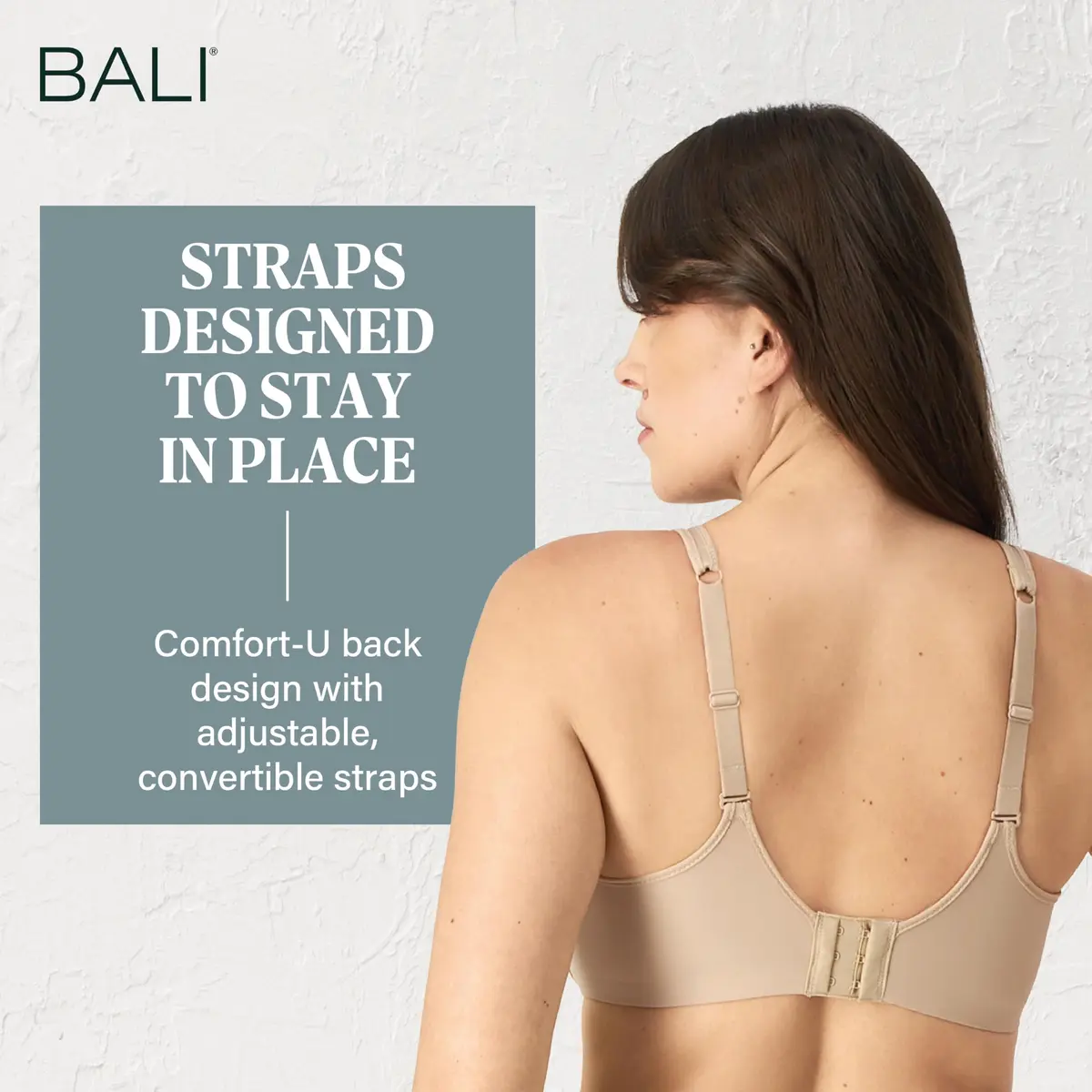 Bali Women's One Smooth U Ultra Light Illusion Neckline Underwire Bra, Nude, 38DD | Seamless, Supportive & Breathable - view 6