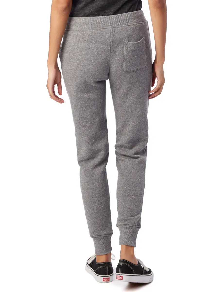 Alternative Women's Fleece Jogger Pant, Eco Grey, Medium | Slim Fit, Mid Rise, Recycled Cotton & Fleece - view 4