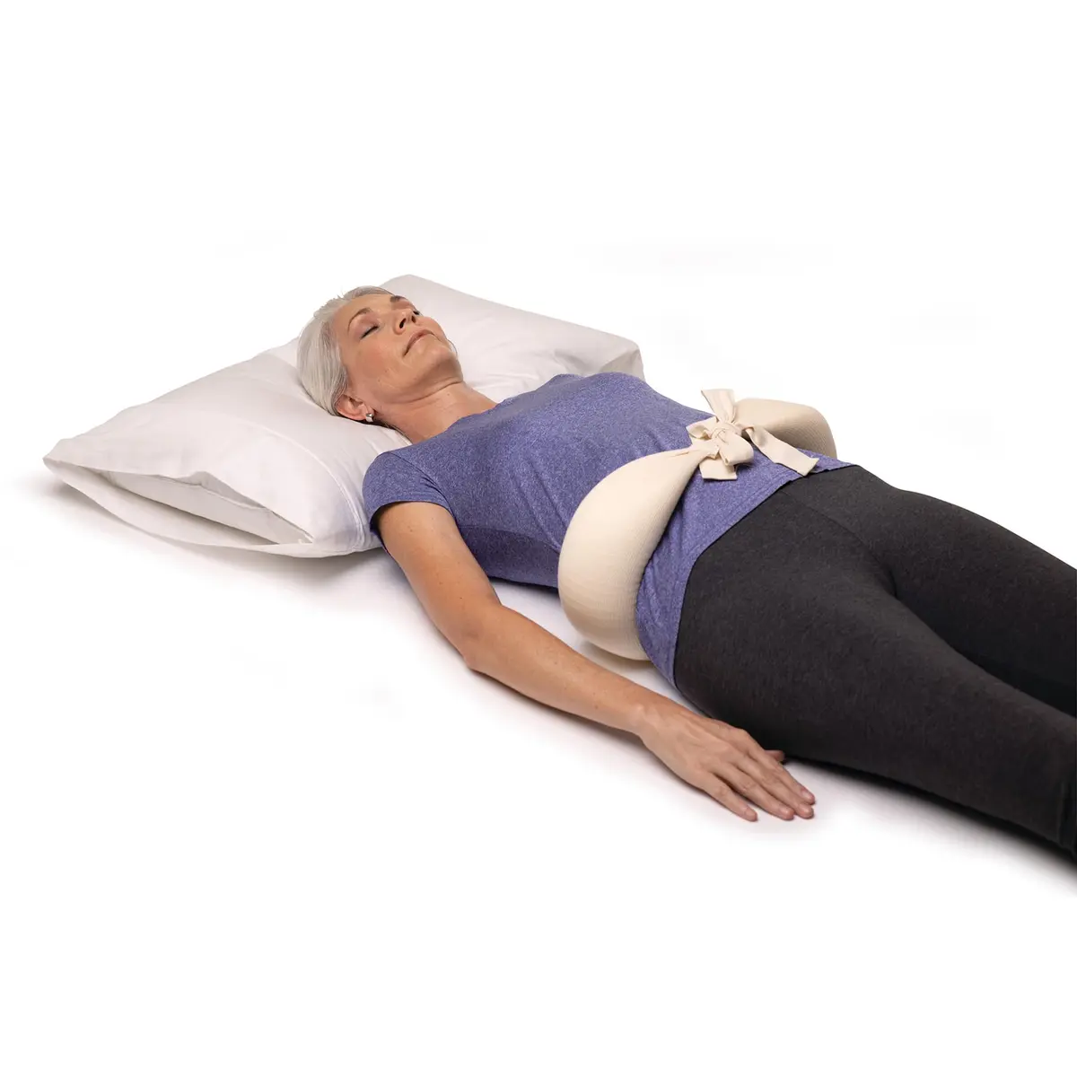 OPTP The Original McKenzie Night Roll Lumbar Support Pillow L/XL (42" / 10.16cm) | Supports Spine for Side & Back Sleepers - view 5