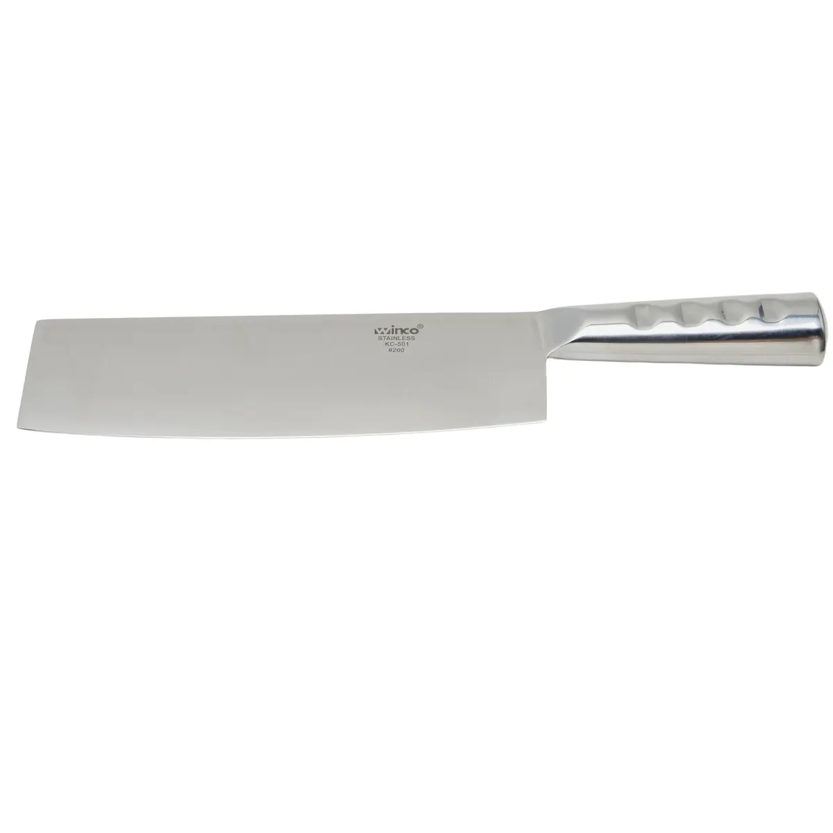 Winco 8-inch Chinese Chef's Knife & Steel Handle | Professional Grade Stainless Steel Cleaver - main product image