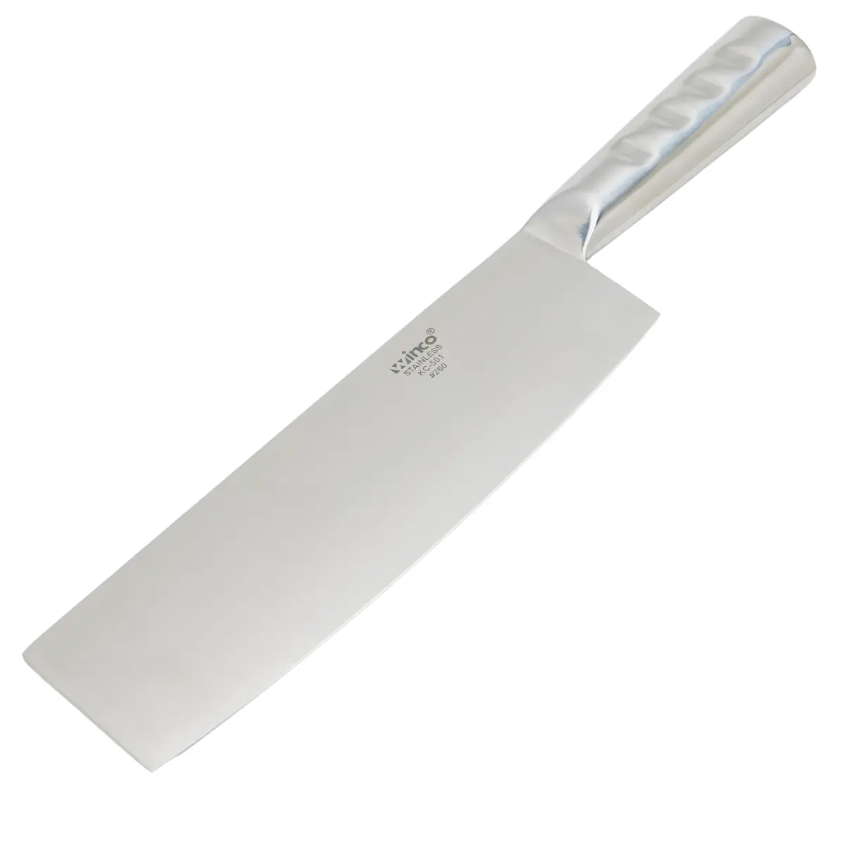 Winco 8-inch Chinese Chef's Knife & Steel Handle | Professional Grade Stainless Steel Cleaver - view 4