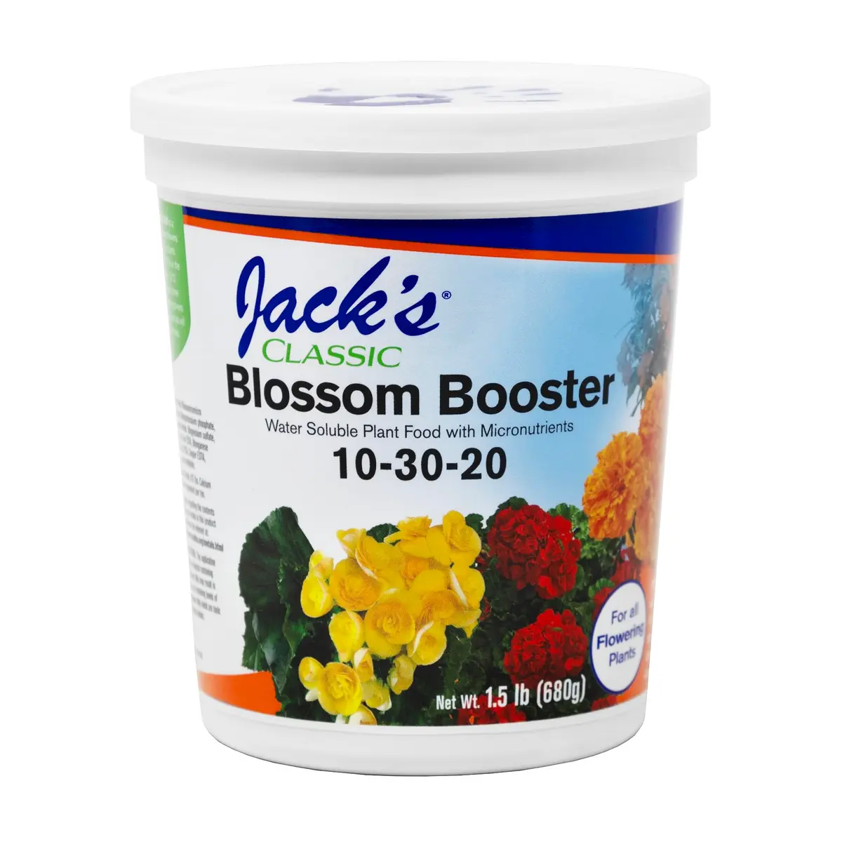 Jack's Classic 10-30-20 Blossom Booster Water-Soluble Fertilizer 1.5lb | Promotes Bright Flowers & Healthy Growth - main product image