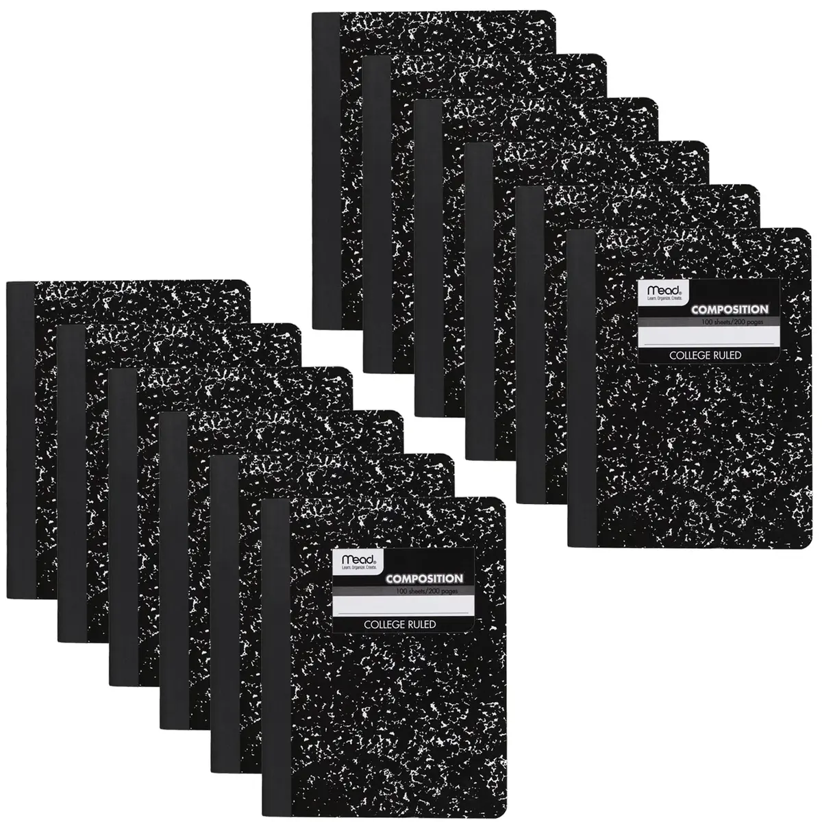 Mead Composition Notebook 12 Pack College Ruled 7.5" x 9.75" | Classic Journaling & Note-Taking - main product image