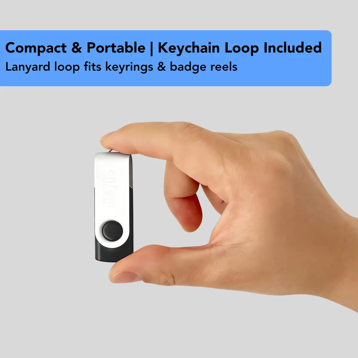 Enfain 16GB USB 2.0 Flash Drive 10 Pack | Swivel Thumb Drives with Labels for Office & Events - view 5