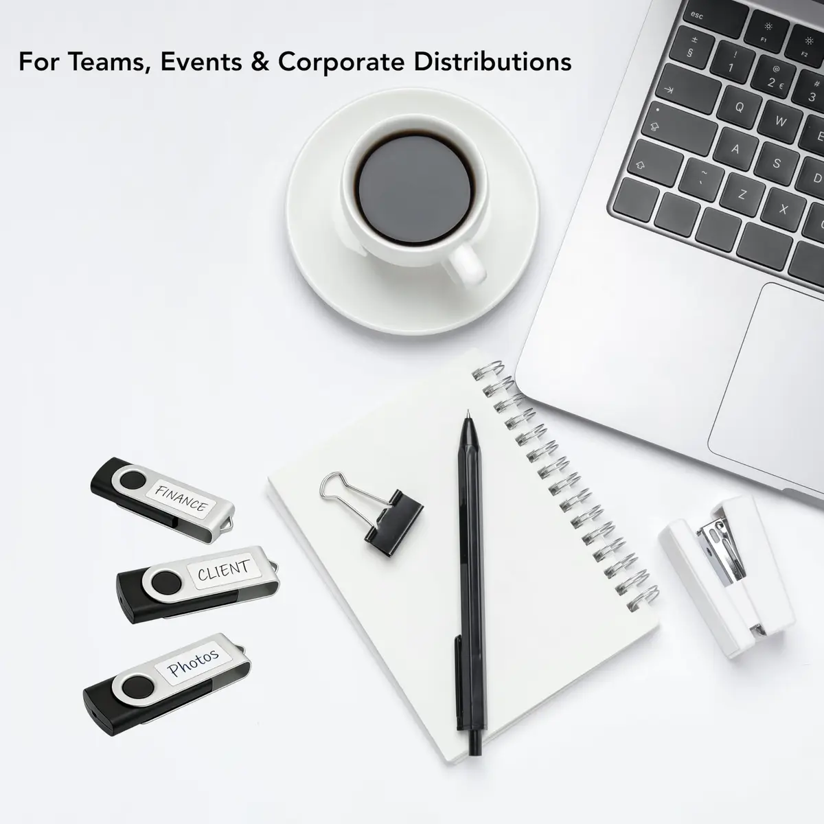 Enfain 16GB USB 2.0 Flash Drive 10 Pack | Swivel Thumb Drives with Labels for Office & Events - view 7