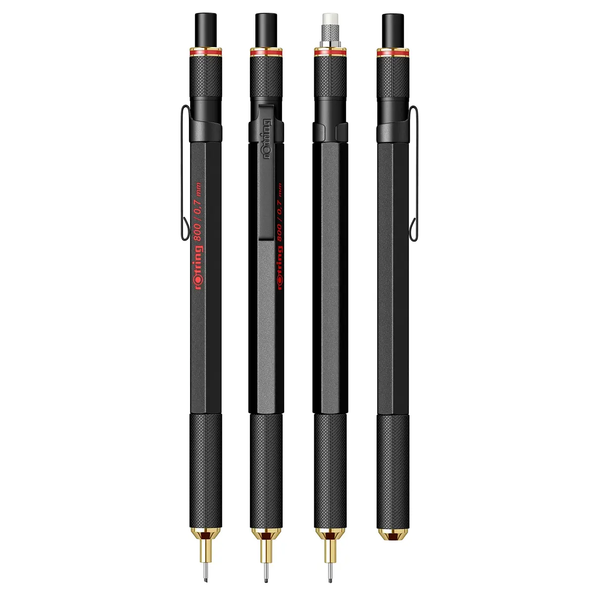 Rotring 800 Mechanical Pencil 0.7mm | Twist & Click Retractable Metal Body - view 3