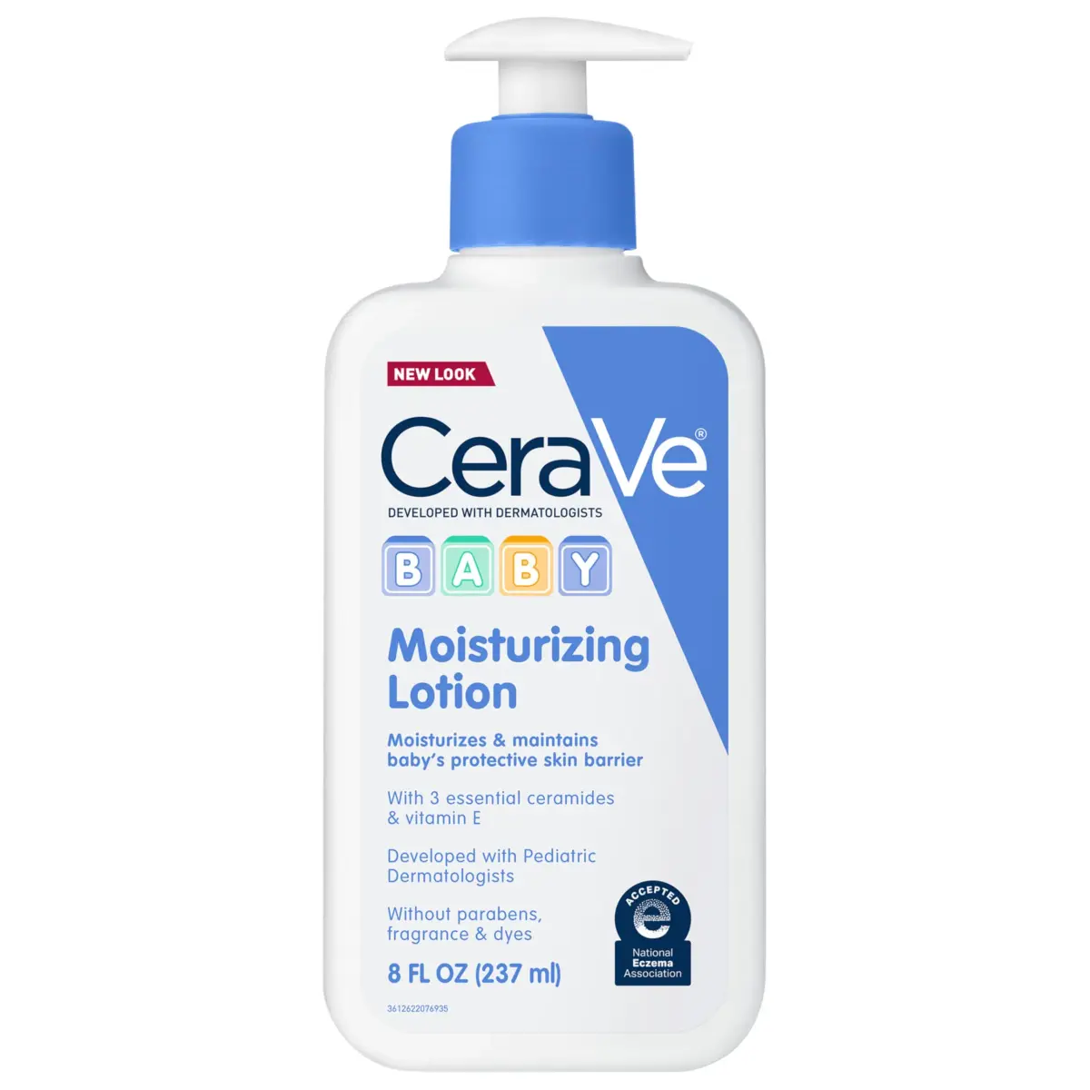 CeraVe Baby Moisturizing Lotion with Ceramides, Niacinamide & Vitamin E, Fragrance-Free, 237ml (8 Fl Oz) - main product image