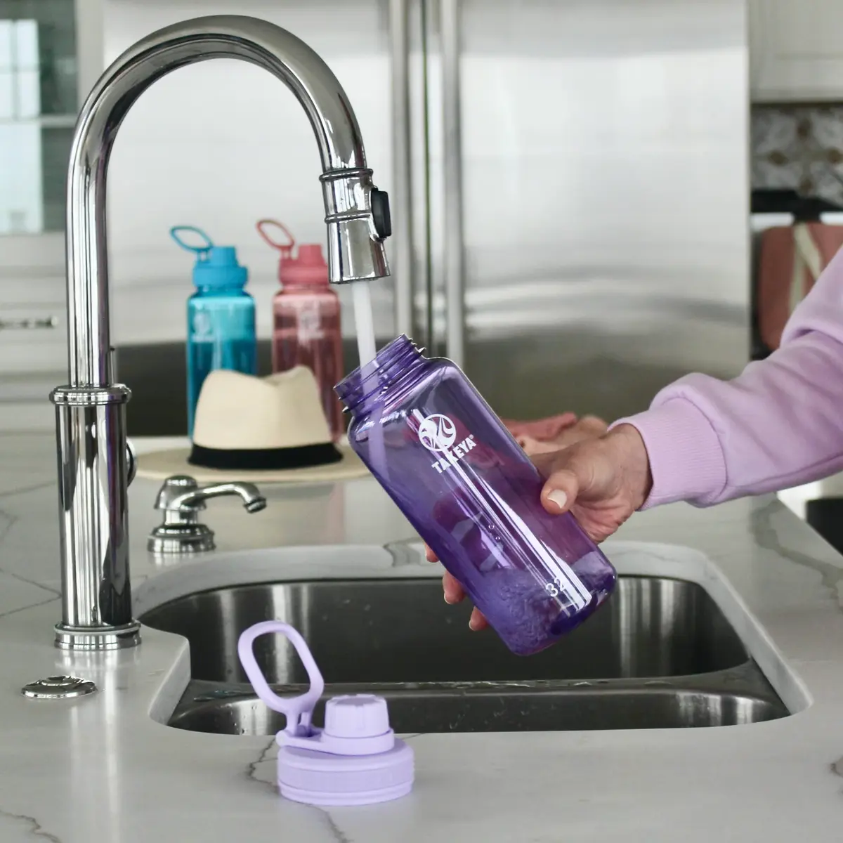 Takeya Tritan Sport Water Bottle with Spout Lid | 24 oz BPA-Free Leak-Proof Hydration - view 6