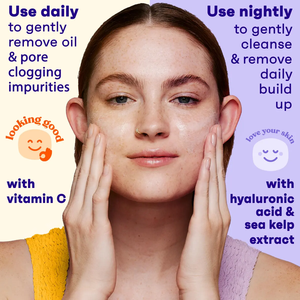 Clean & Clear Oil-Free Facial Cleansers Morning Burst & Night Relaxing 192 fl oz (16 oz 2 Count Pack of 12) | Gentle Daily Cleansing - view 4
