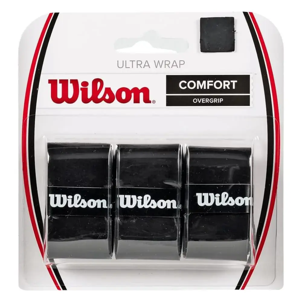 WILSON Sensation Pro Tennis Racquet Over Grip - Black | 3 Grips - main product image