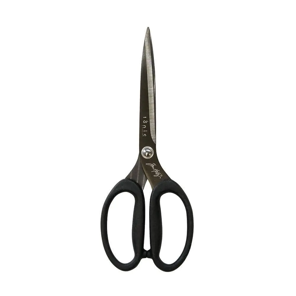 Tonic Studios Scissors All Purpose 9.5 Inch Titanium Snips | Micro Serrated, Non Stick Craft Tool - view 5