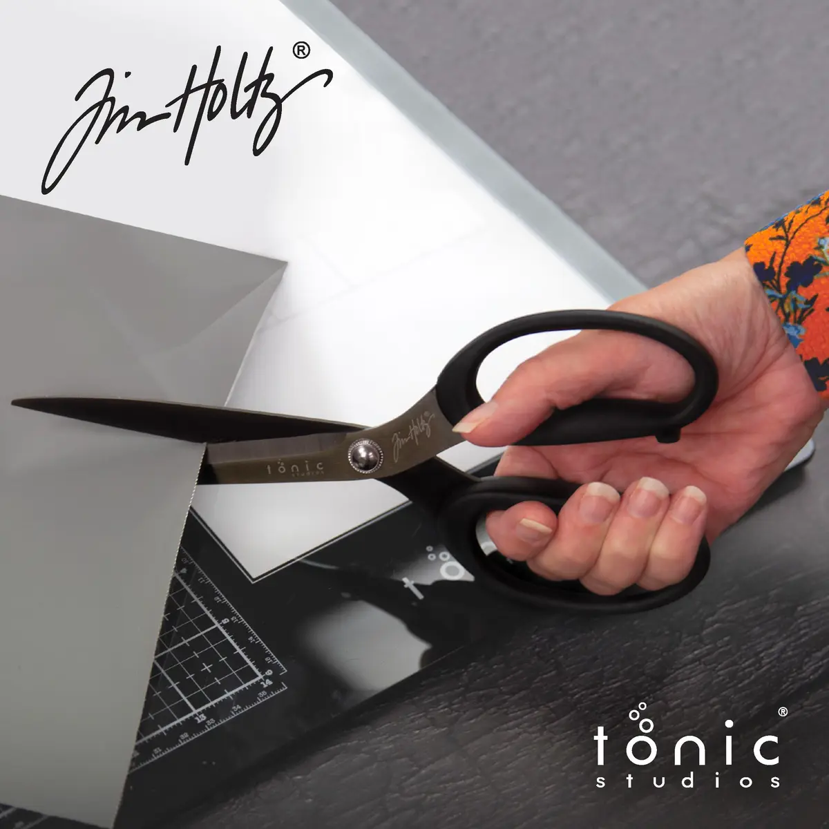 Tonic Studios Scissors All Purpose 9.5 Inch Titanium Snips | Micro Serrated, Non Stick Craft Tool - view 3