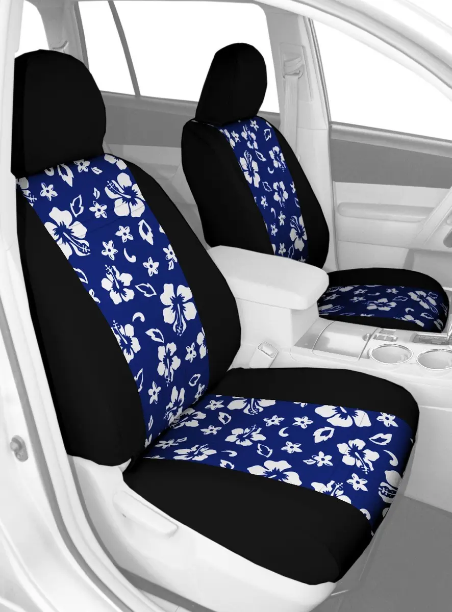CalTrend Front Buckets Seats, NeoSupreme Seat Covers for 2013-2015 Mazda CX-5 Hawaii Blue with Black Trim | Custom Fit & Water-Resistant - main product image