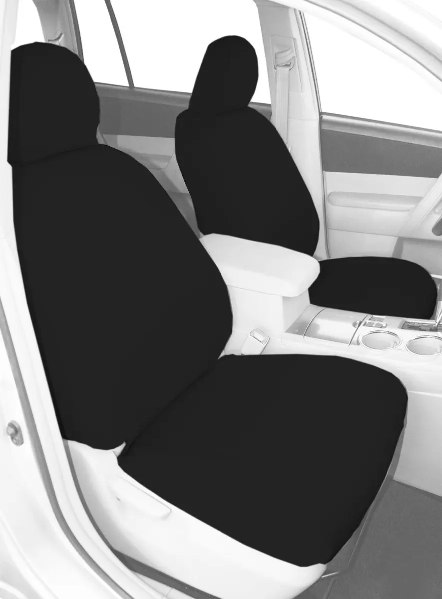 CalTrend Front Buckets Seats NeoSupreme Seat Covers for 2004-2006 Toyota Camry Black Insert and Trim | Custom Fit, UV & Water Protected - main product image