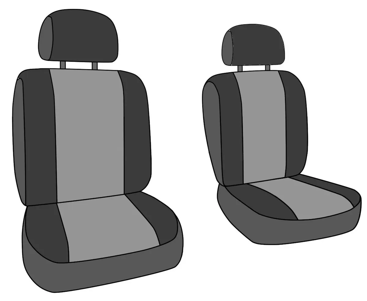 CalTrend Front Buckets Seats NeoSupreme Seat Covers for 2004-2006 Toyota Camry Black Insert and Trim | Custom Fit, UV & Water Protected - view 2