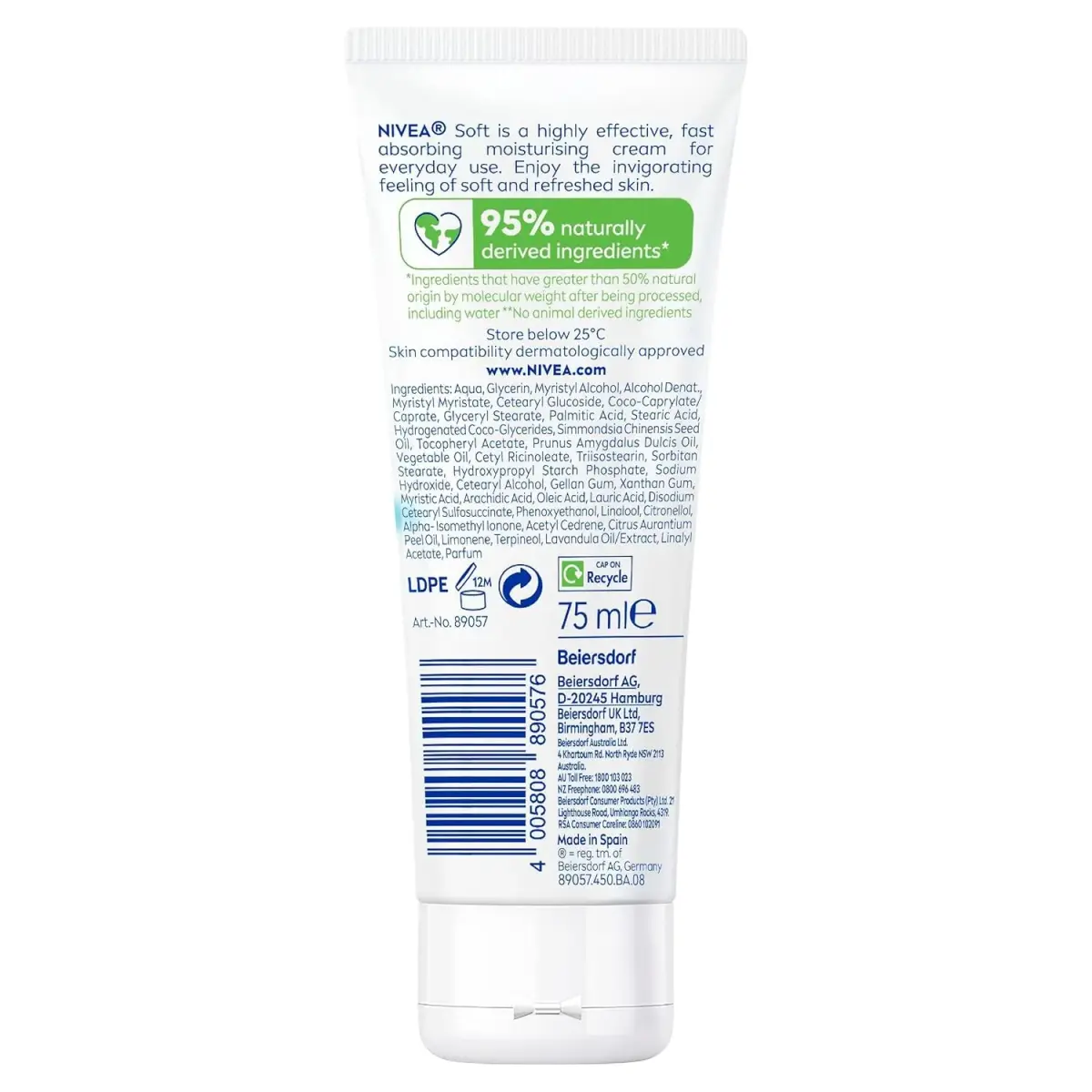 NIVEA Soft All-Purpose Moisturizing Cream 156 g (5.5 oz) | Fast-Absorbing Daily Hydration - view 4