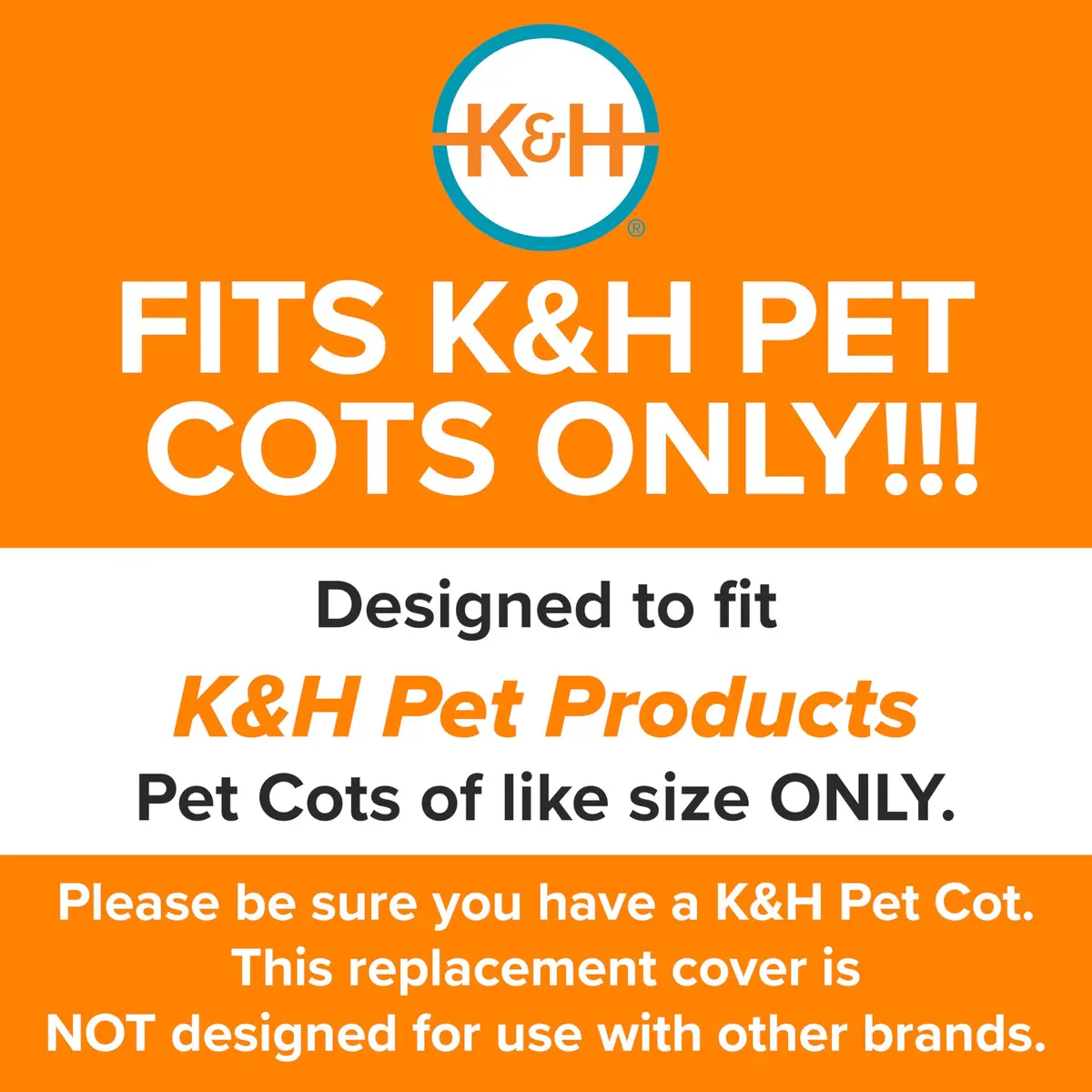 K&H Pet Products Large Outdoor Elevated Dog Bed Pet Cot Replacement Cover 42x30in | Breathable Mesh Cooling - view 5