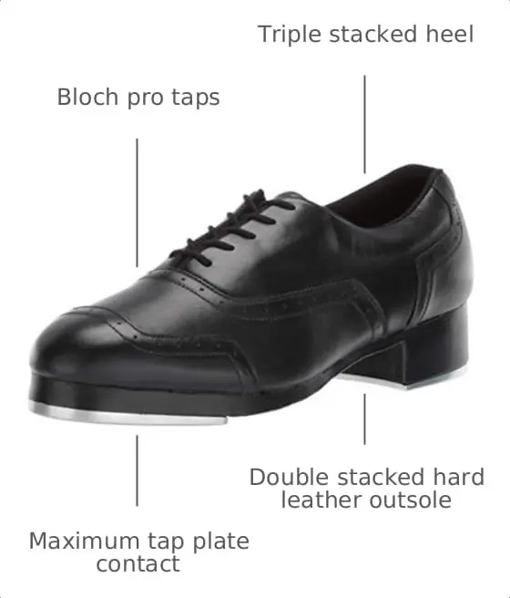 Bloch Jason Samuels Smith Tap Shoes for Women – Leather Tap Dance Shoes with Tap Plates, Supportive Arch & Shock-Absorbing Heel (Size 10 Medium US) - view 3
