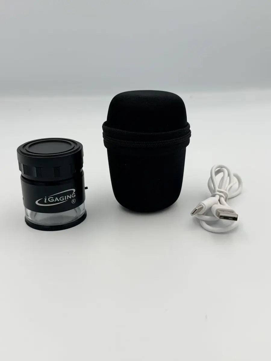iGaging Magnifier Comparator 10X with 36-LED Lighted Loupe, 7 LED Brightness, Adjustable Focus, Long-Lasting Glass Lens - view 2