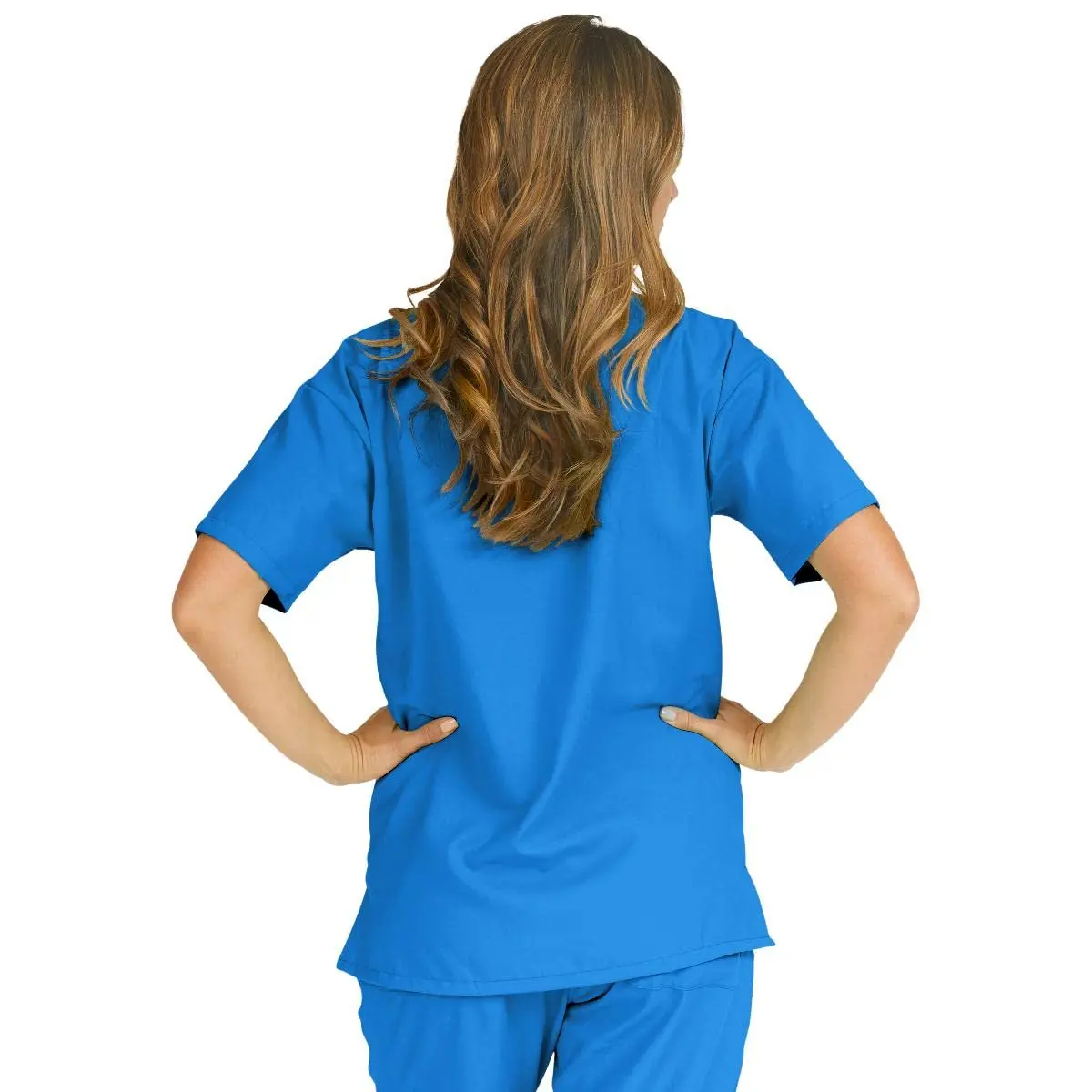 Medline PerforMAX Women's 3-Pocket V-Neck Scrub Tunic Top, Royal, XX-Large | Moisture-Wicking, Durable, Soft - view 3