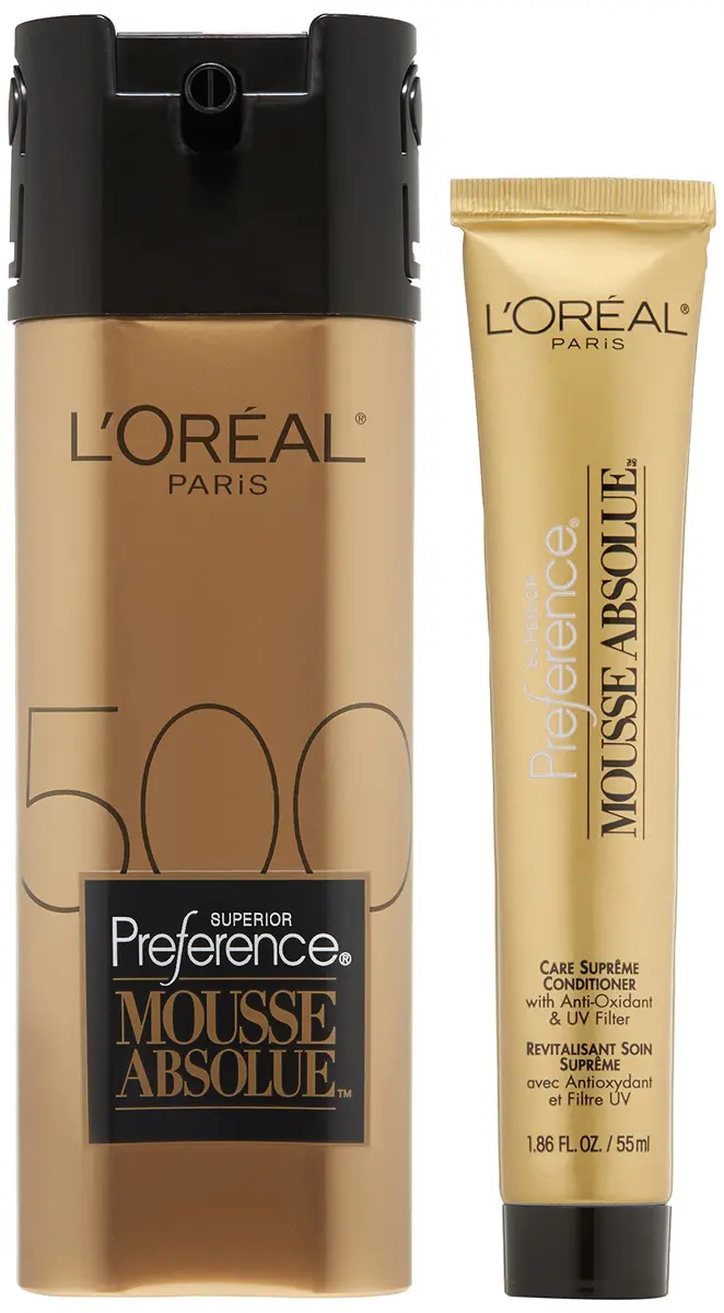 L'Oreal Paris Superior Preference Mousse Absolue 500 Pure Medium Brown | Reusable, multi-use hair color with UV care - view 2