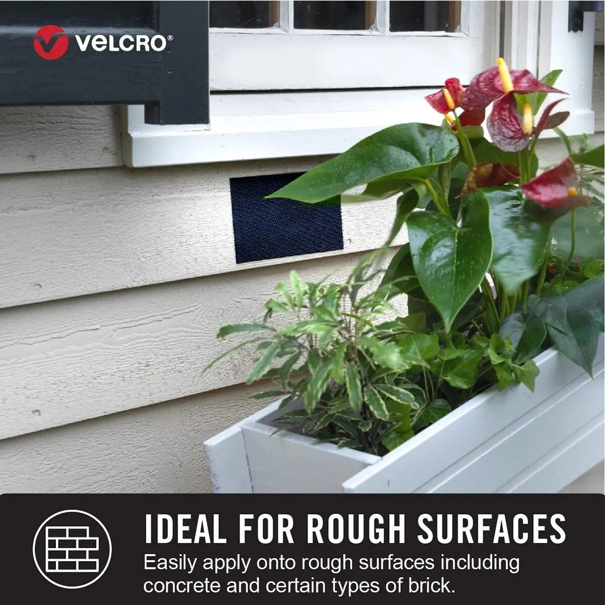 VELCRO Brand Extreme Outdoor Tape, Black | Heavy Duty Weather-Resistant 10ft Roll - view 2