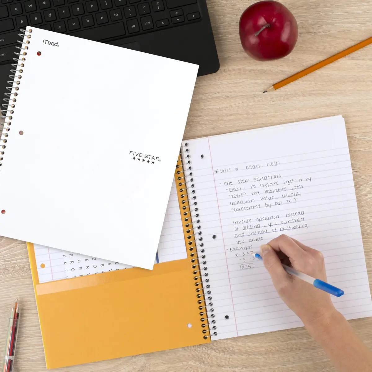 Five Star Spiral Notebook 8-1/2" x 11" 200 Sheets White | College Ruled Paper with Water Resistant Cover - view 8