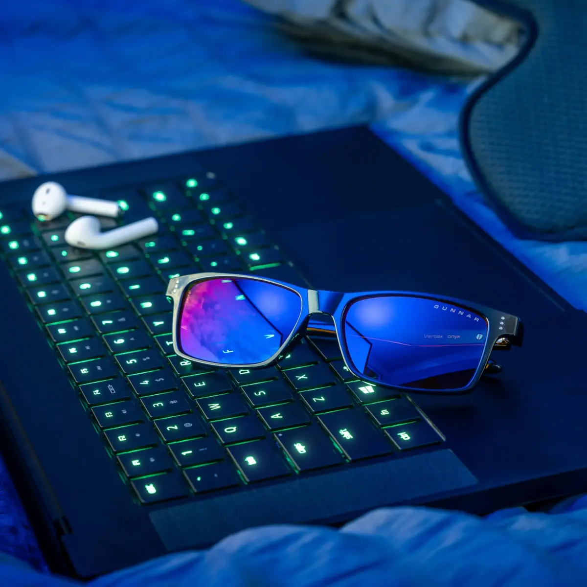 GUNNAR Riot Gaming and Computer Glasses | Blocks 35% Blue Light | Lens Width: 29 mm (1.14 in) | Bridge: 16 mm (0.63 in) | Temple: 140 mm (5.51 in) - view 8