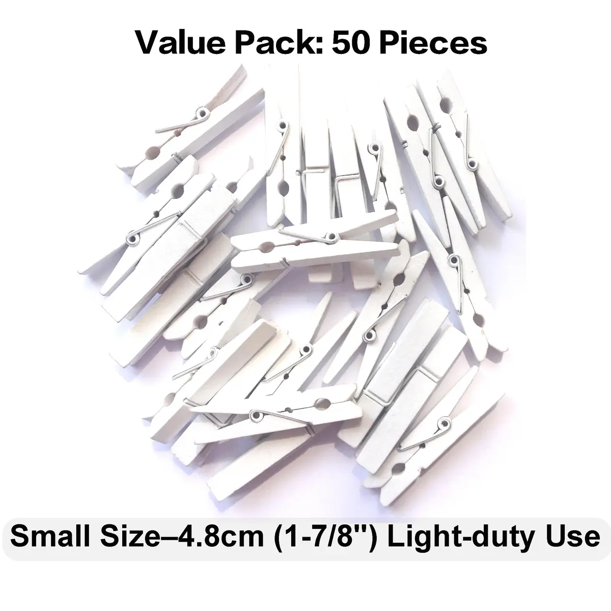 LWR CRAFTS Wooden Small Clothespins 1-7/8" 4.8cm | Light-duty craft clips for photos & cards - view 4