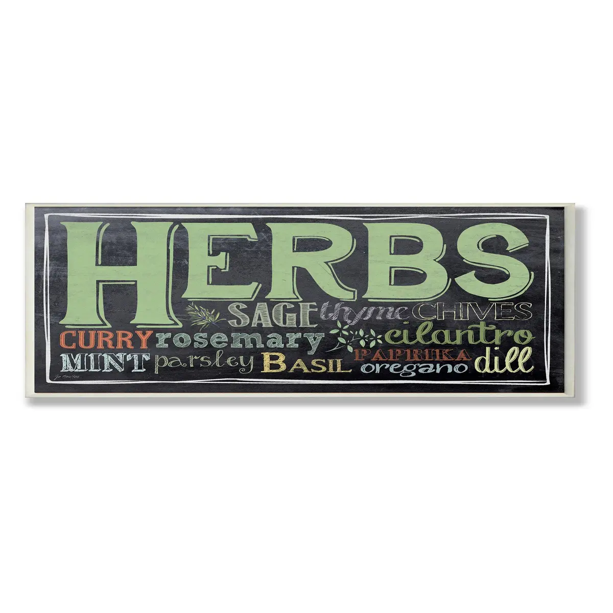 Stupell Industries Herbs Chalkboard Kitchen Wall Plaque 17"L x 7"W | Farmhouse Herb Typography - main product image