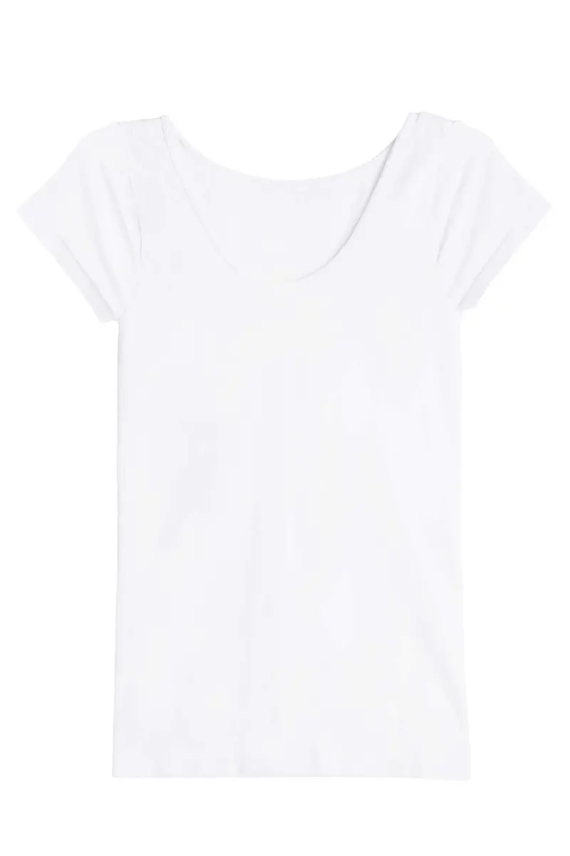 NIKIBIKI Women Seamless Cap Sleeve Scoop Neck Fitted Top | Made in USA, One Size (White) - view 5