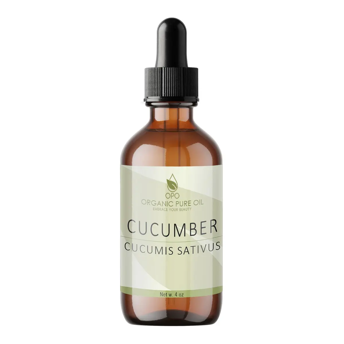 OPO Cucumber Seed Oil 4 oz Glass & Dropper | Pure Cold Pressed Unrefined Natural Non GMO Vegan - main product image