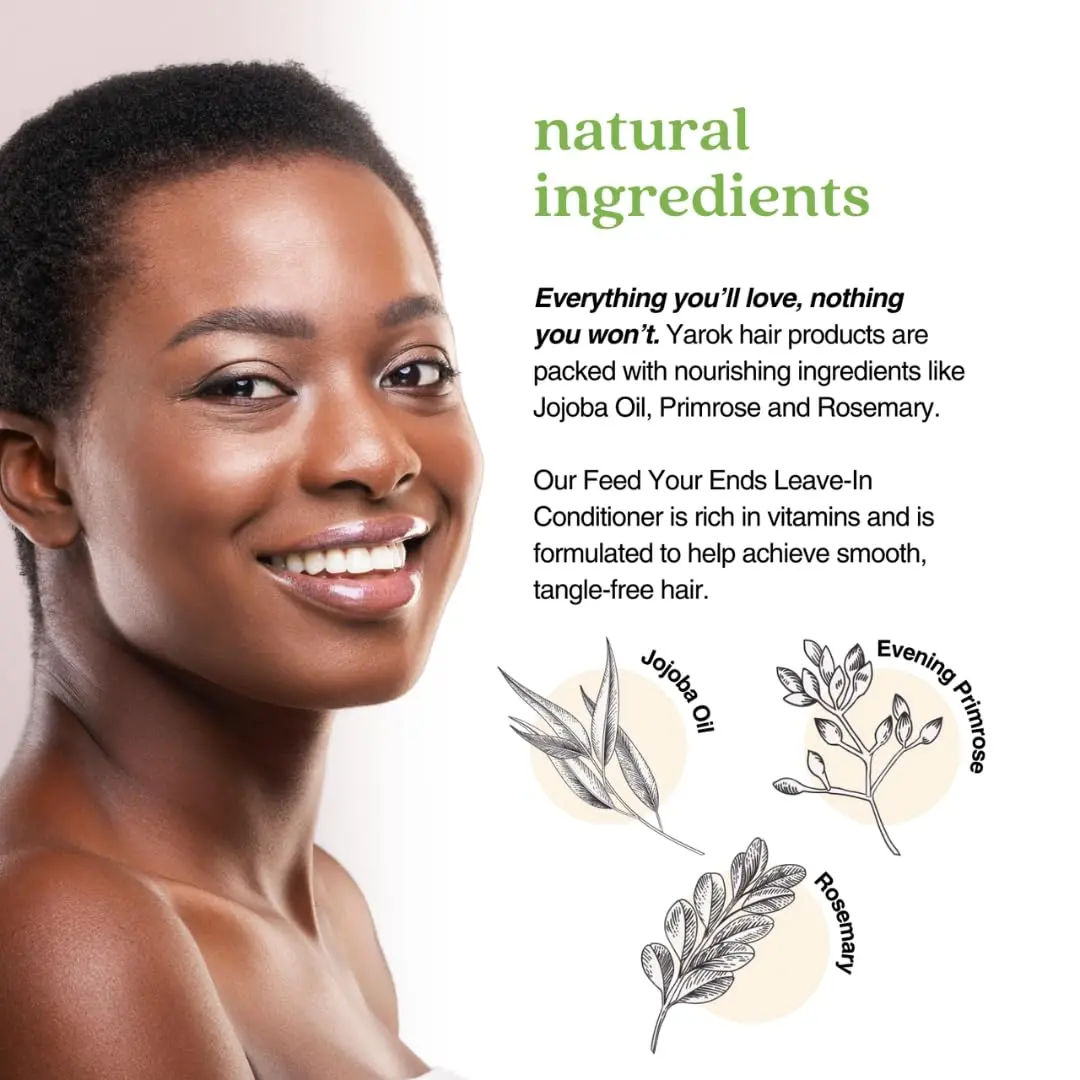 YAROK FOOD FOR YOUR HEAD. GOOD FOR THE EARTH. Vegan Leave-In Conditioner 2oz | Organic Heat Protectant & Detangler - view 7