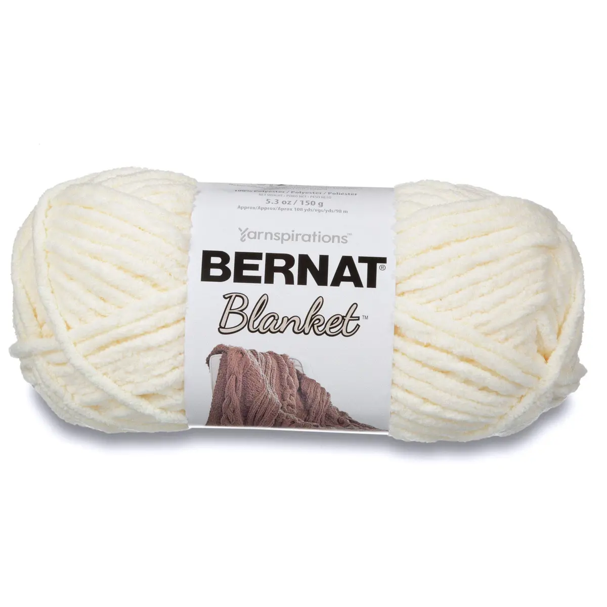 Bernat Blanket BB Yarn Vintage White | Super Bulky Polyester for Cozy Blankets - main product image