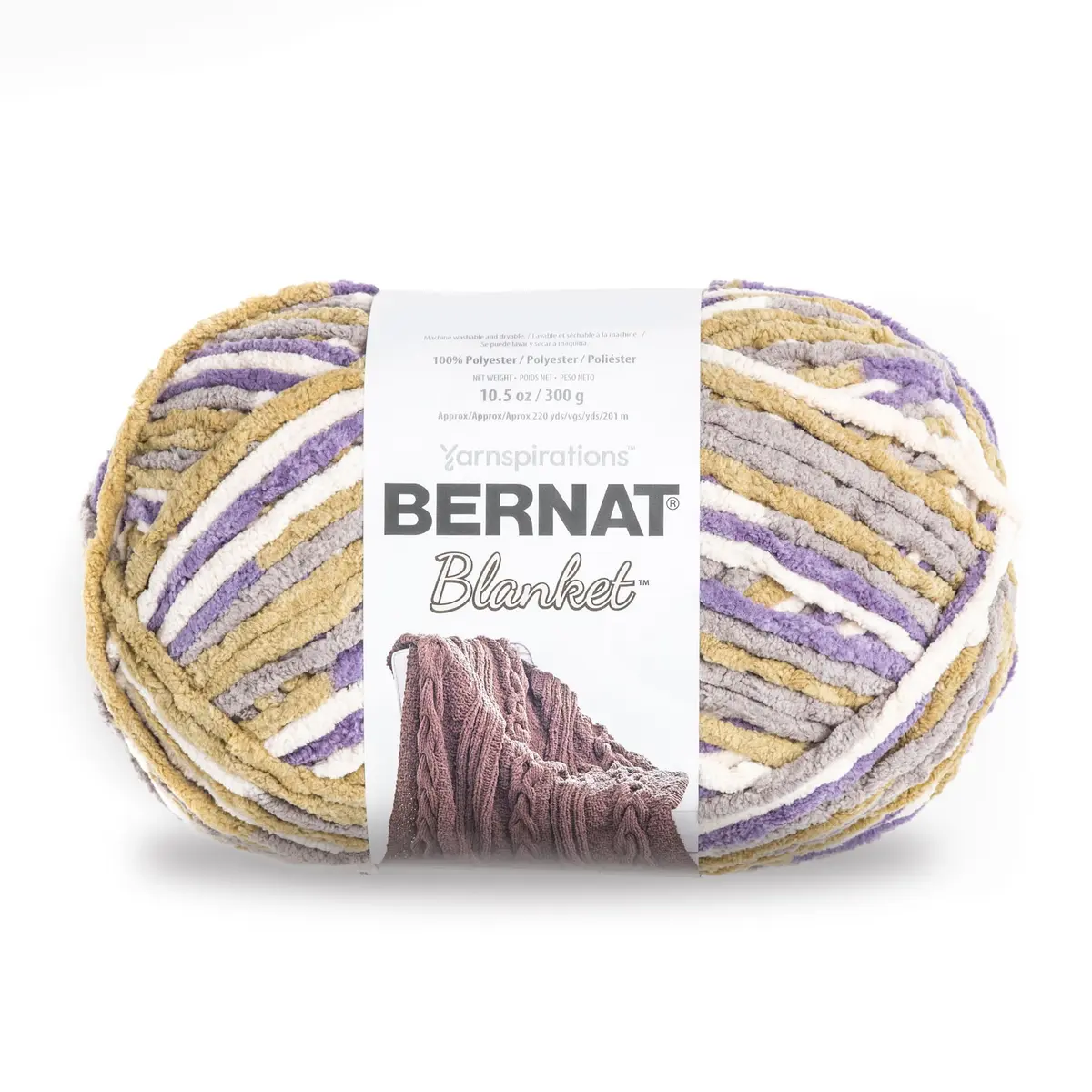 Bernat Blanket Yarn, Lilac Bush | Luxurious, Soft & Cozy Chenille-Style Yarn for Blankets & Decor - main product image