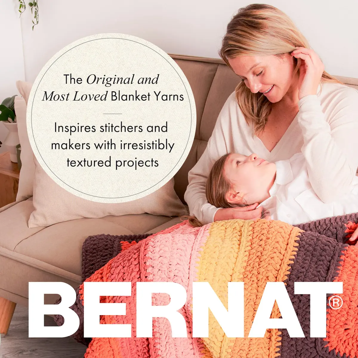 Bernat Blanket Yarn, Lilac Bush | Luxurious, Soft & Cozy Chenille-Style Yarn for Blankets & Decor - view 8