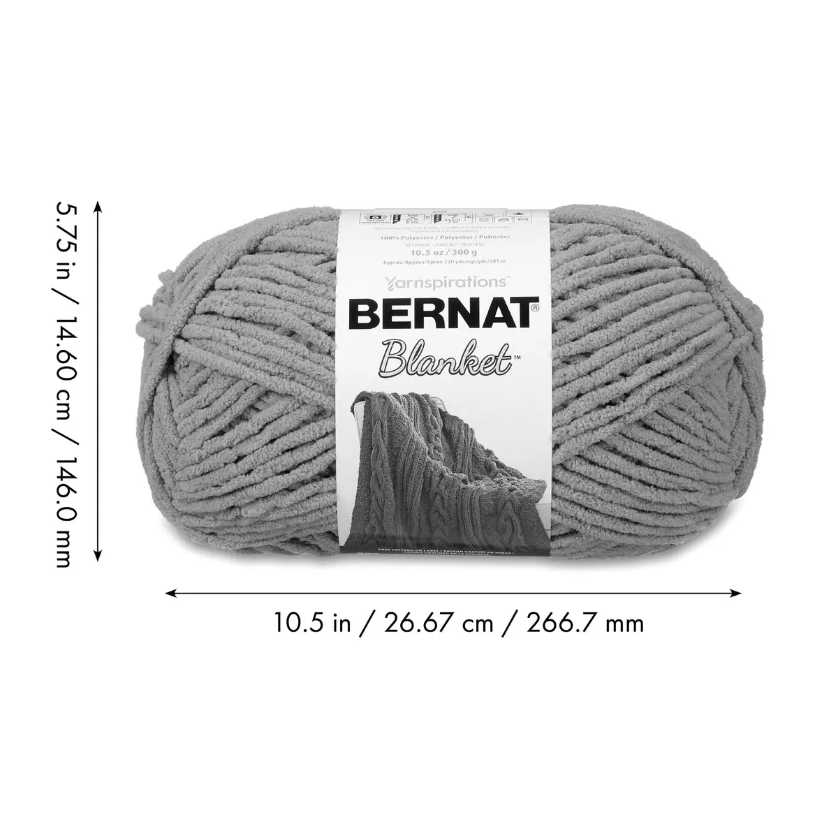 Bernat Blanket Yarn, Lilac Bush | Luxurious, Soft & Cozy Chenille-Style Yarn for Blankets & Decor - view 9