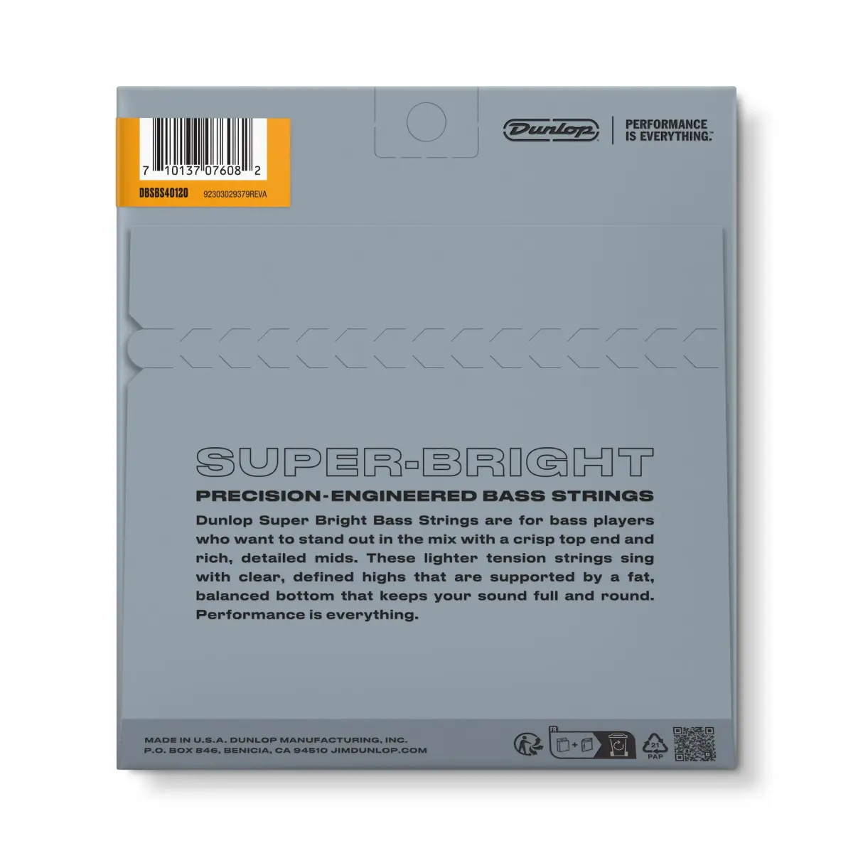 Jim Dunlop Super Bright Stainless Steel Bass Strings 40-120 | 5-String Set | 0.15 kg (0.33 lb) - view 7