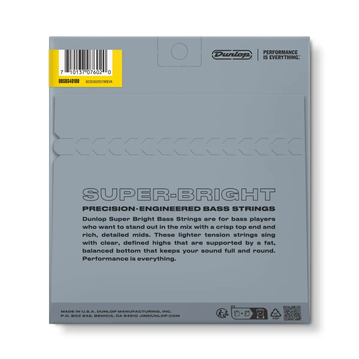 Jim Dunlop Super Bright Stainless Steel Bass Strings 40-100 | Tone-Focused Bass Guitar Strings - view 7