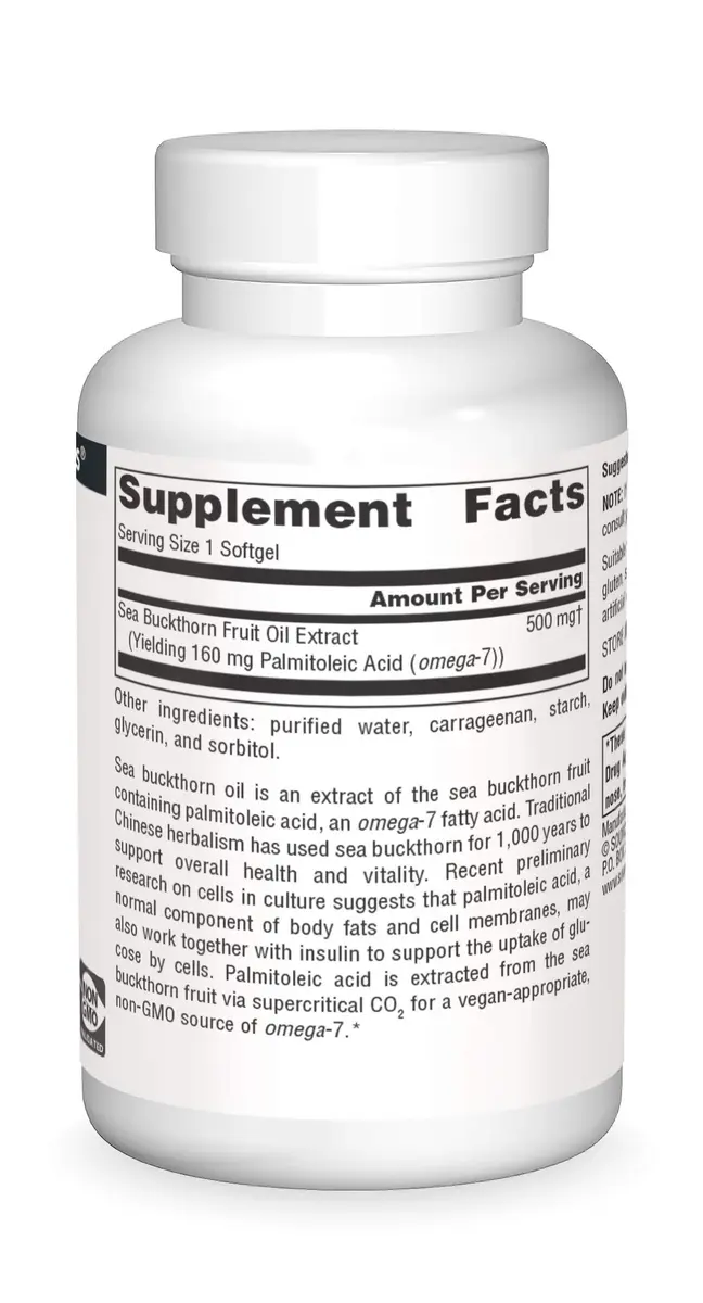 Source Naturals Omega-7-30 Vegan Softgels | Vegan Omega-7 Fatty Acid Supplement for Vitality (70-120 chars) - view 3