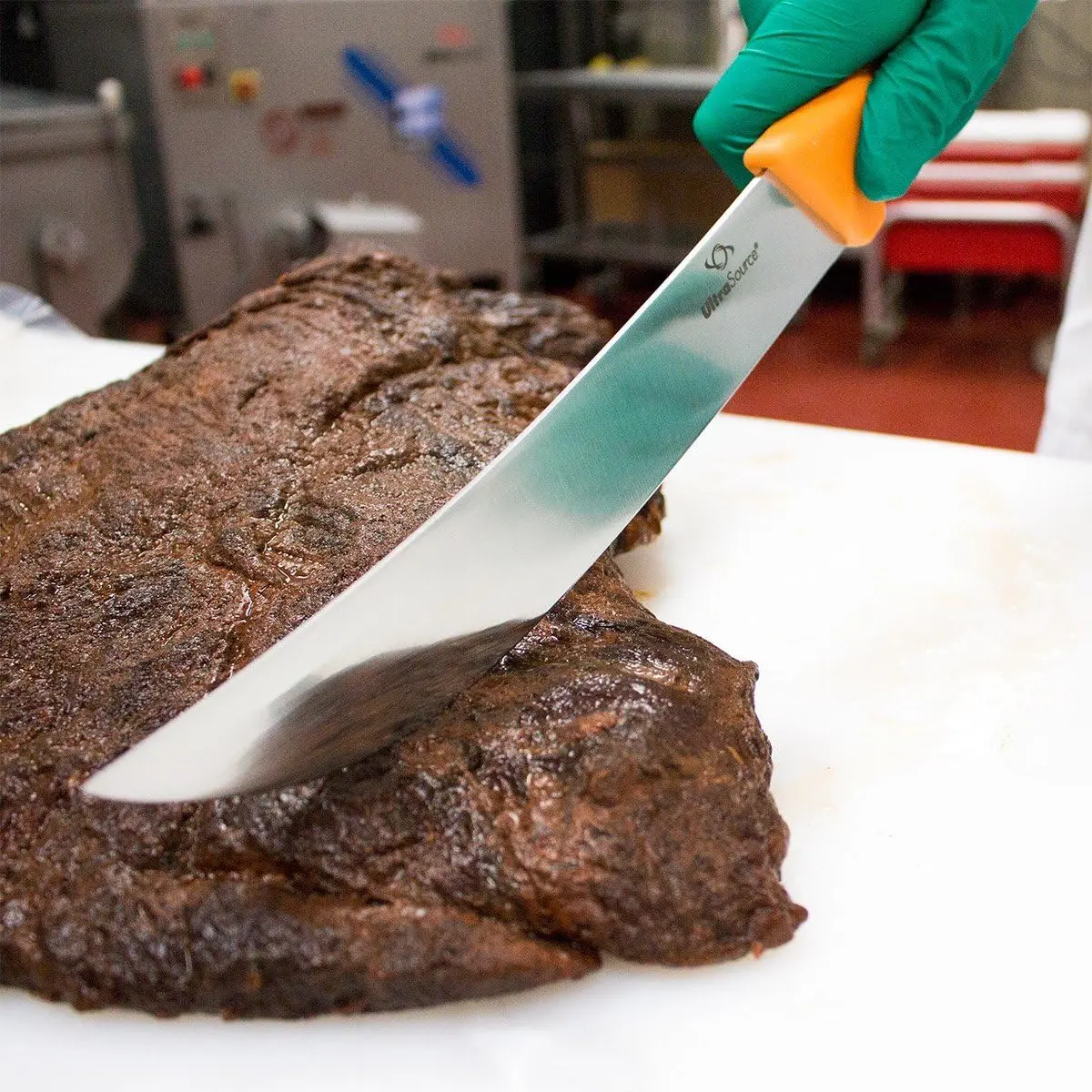 ULTRASOURCE 10" Cimeter Butcher Knife with Poly Handle | Heavy-Duty Meat Cutting Tool - view 2
