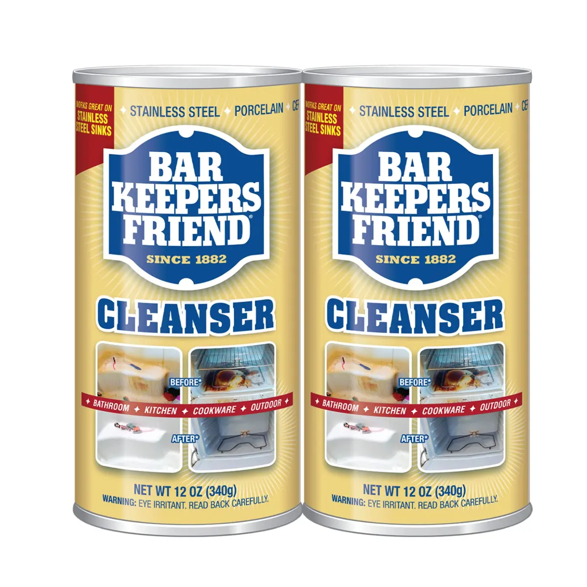 Bar Keepers Friend Powder Cleanser 24 oz (680 g) | Multipurpose Cleaner for Rust, Tarnish, Stains - main product image