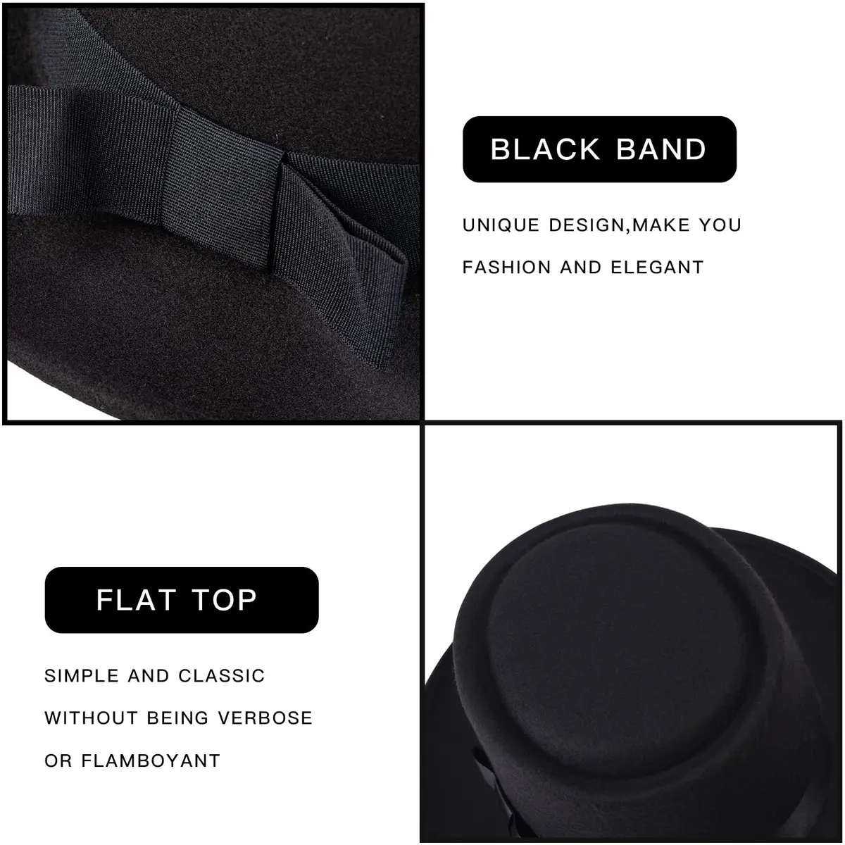 Xcoser Walter White Heisenberg Wool Felt Fedora Hat | Breaking Bad Cosplay Accessory (22-23 inches) - view 3
