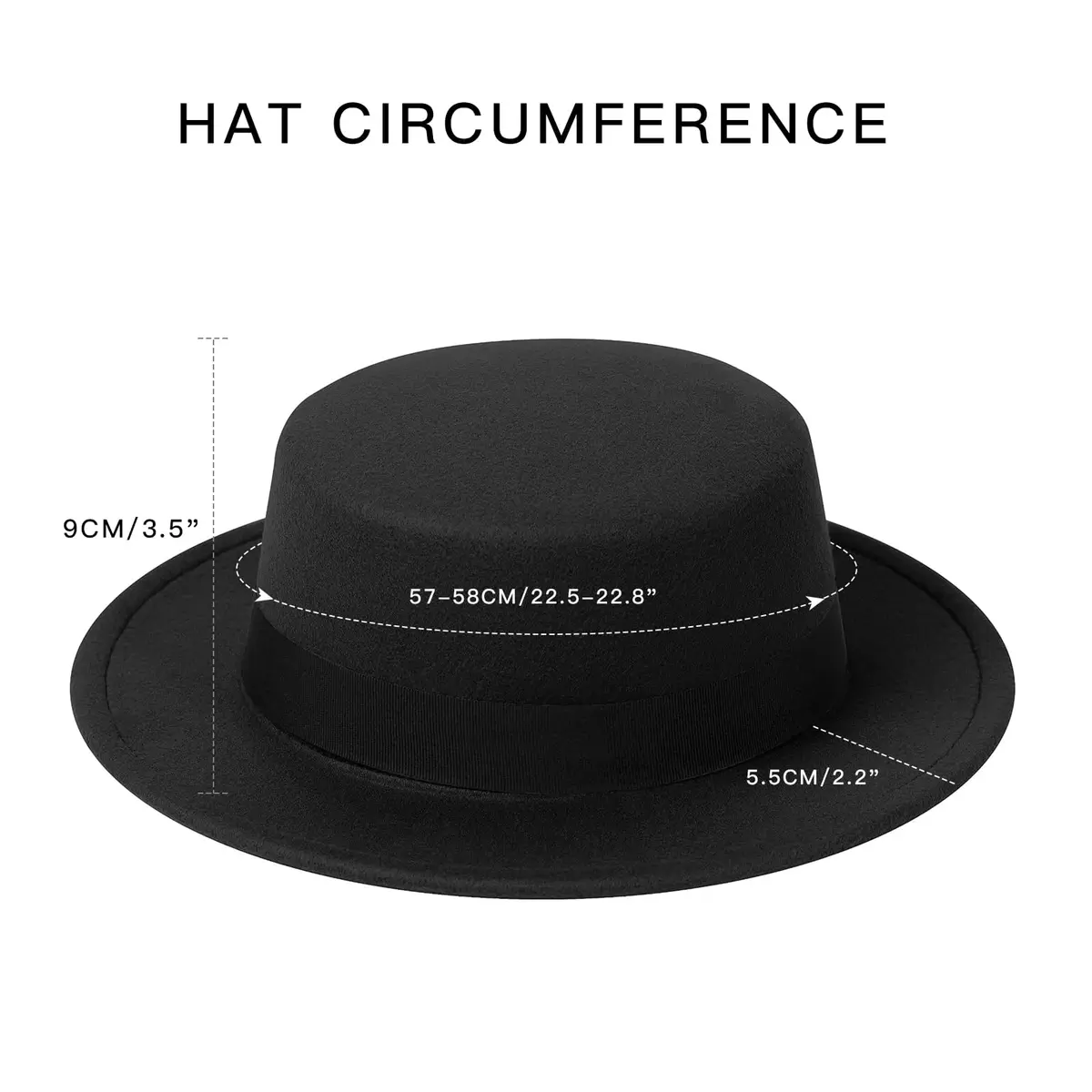 Xcoser Walter White Heisenberg Wool Felt Fedora Hat | Breaking Bad Cosplay Accessory (22-23 inches) - view 4