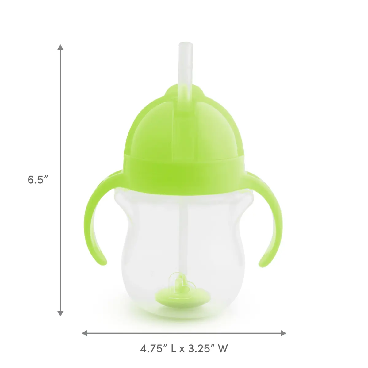 Munchkin Any Angle Weighted Straw Sippy Cup for Toddlers, 7 Ounce (207ml), Green | Spill-Proof Trainer Cup for Babies 6+ Months - view 6